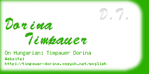 dorina timpauer business card